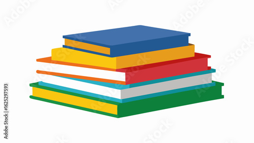 A stack of colorful books in a pyramid shape