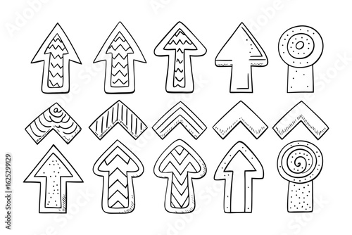 Directional Guidance: A curated collection of meticulously crafted arrow icons, each embodying the essence of guidance, navigation, and forward movement, perfectly suited for illustrating concepts.