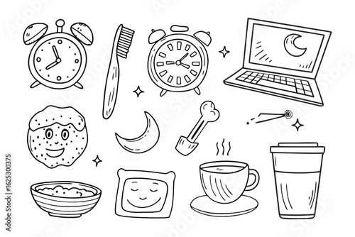 Morning Routine Sketch: A charming sketch of daily essentials, capturing the calm rhythm of starting the day, showcasing simplicity and peacefulness.