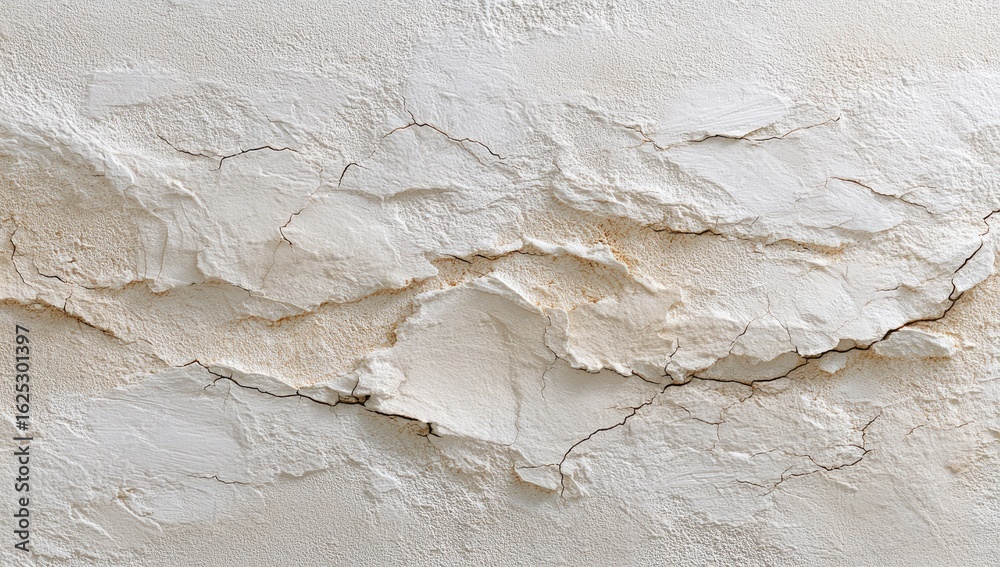 Naklejka premium Textured plaster wall with deep cracks