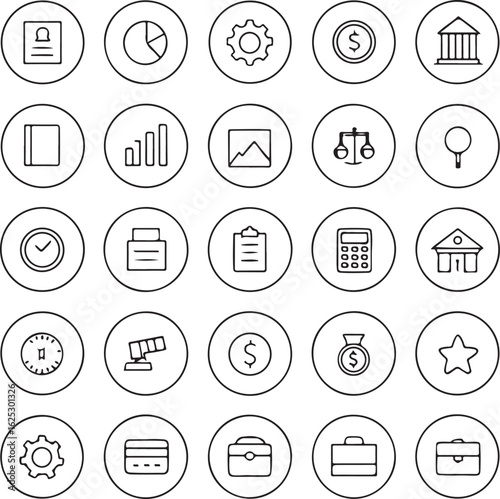 Modern Business and Data Concept Icons
