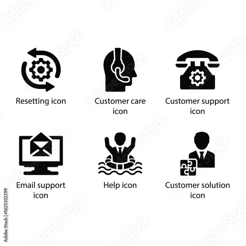Resetting, Customer care, Customer support, Email support, Help, Customer solution, icon