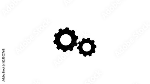 Mechanism gears rotating animation. A mechanism for movement. Twisting objects. Rotating gear mechanism wheel for teamwork success and technology concept.