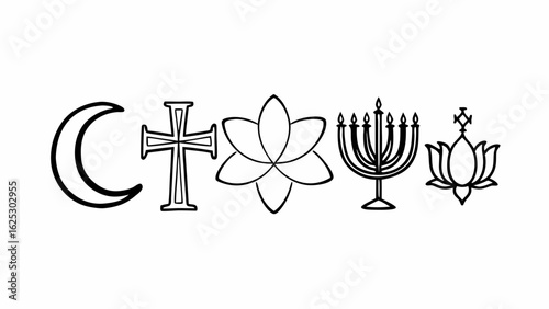Striking symbols of faith and peace representing global religions showcasing unity and diversity in spiritual beliefs worldwide