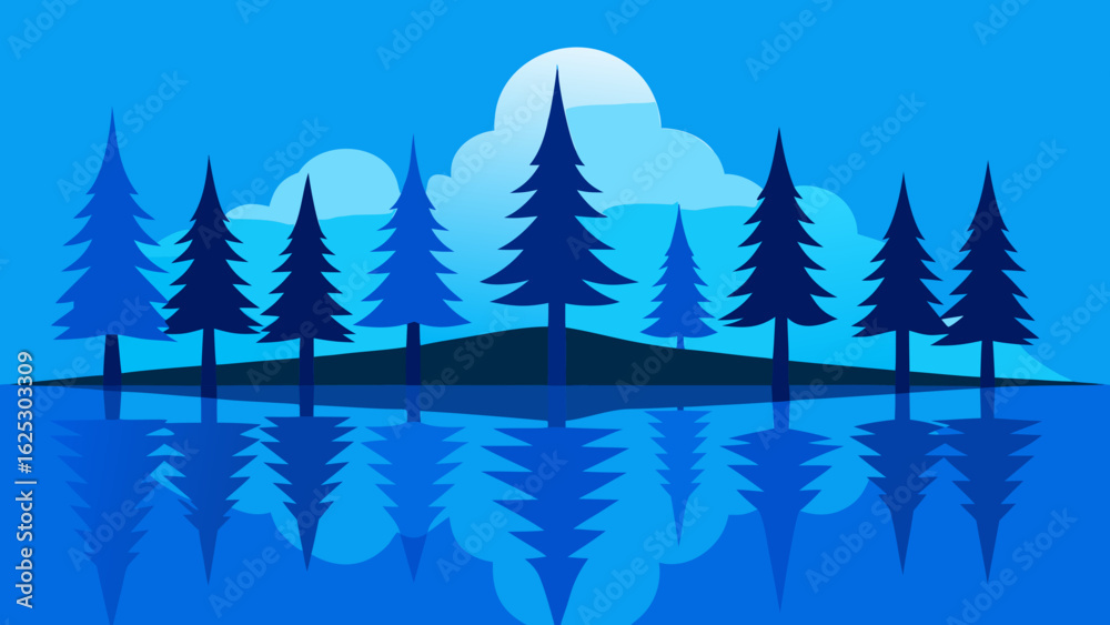 Obraz premium winter forest landscape