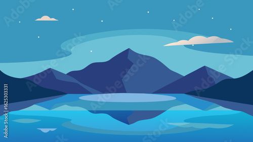 mountain landscape vector illustration