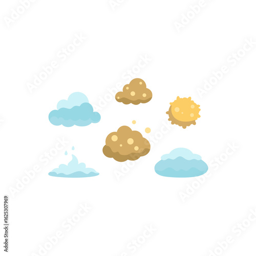  different spore cloud set 