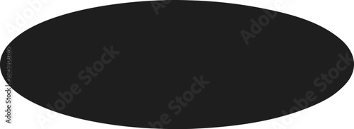 black ellipsis horizontal silhouette on white background