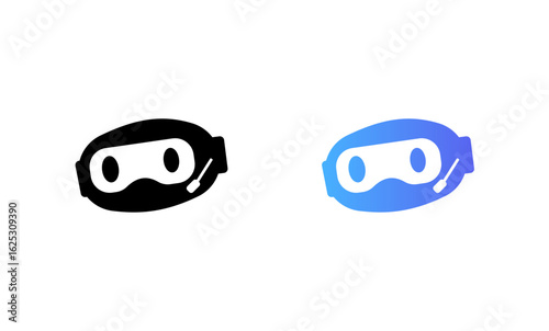 AI chatbot icon vector set	