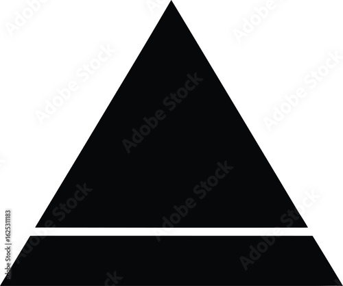 black pyramid silhouette on white background