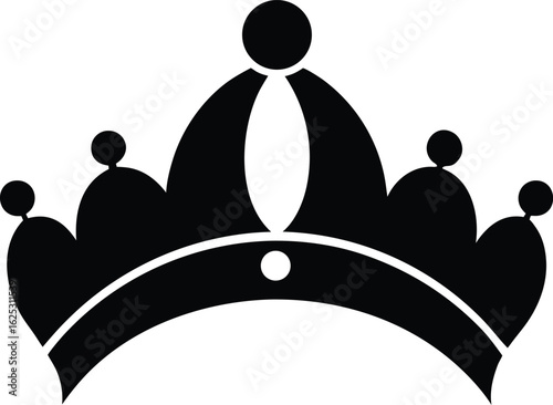 black tiara silhouette on white background