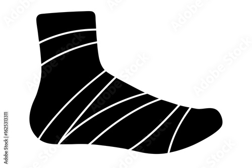 Ankle Injury Support: Bandaged Foot for Sprain & Recovery