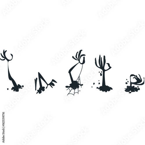 set of silhouettes