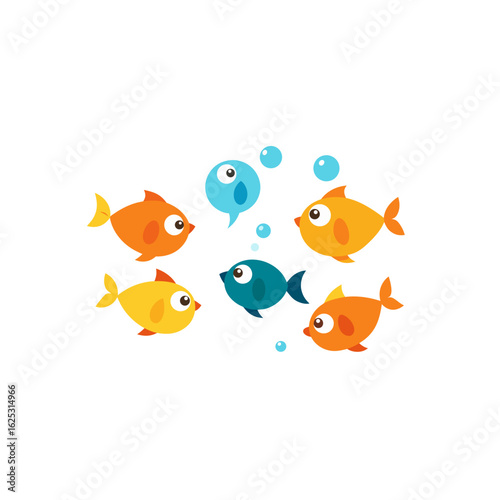 8 different curious fish set   tilting heads  insp