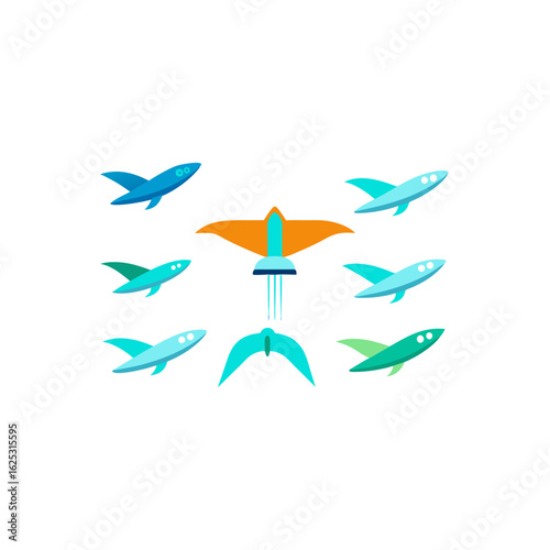  different sea glider set  