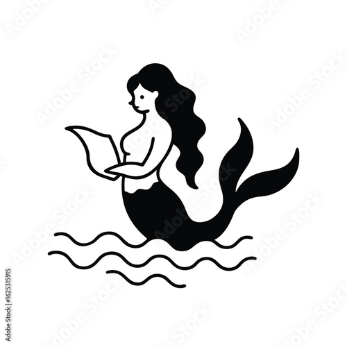 mermaid-reading-a-seaweed-scroll-underwater--.eps
