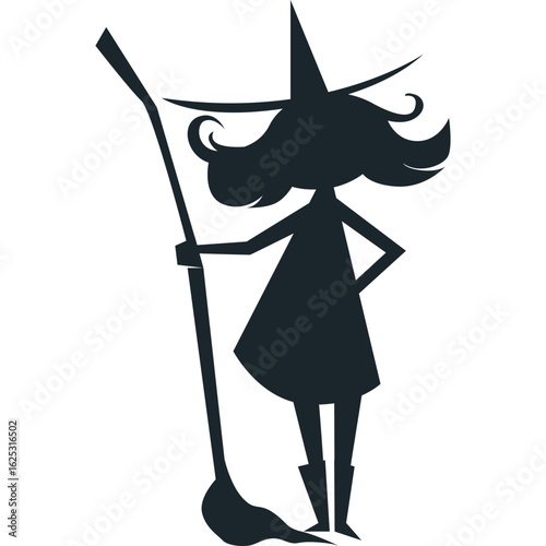 witch with a broom
