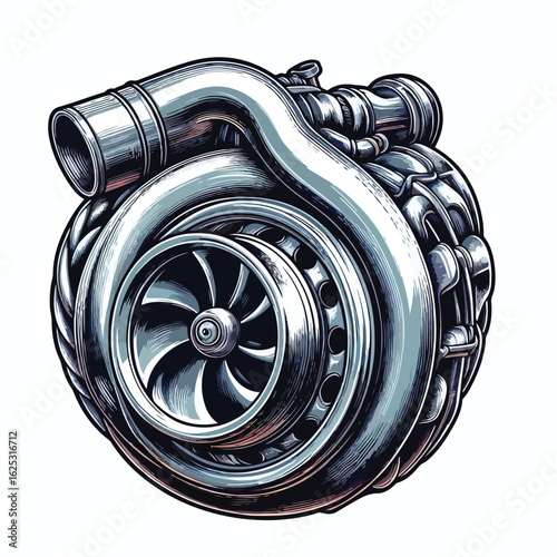 Cool car turbo vector image