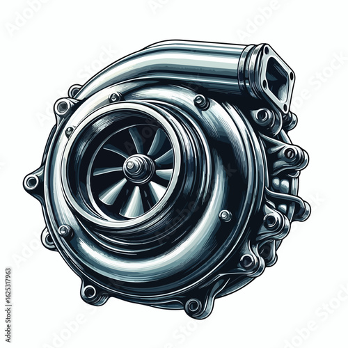 Cool car turbo vector image