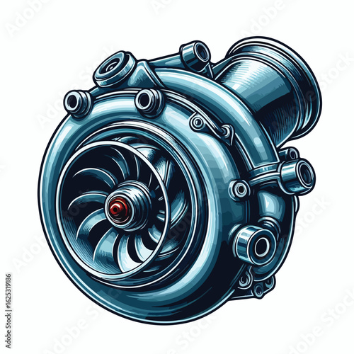 Cool car turbo vector image