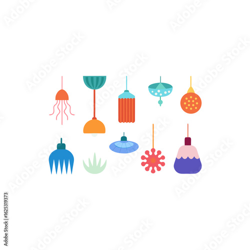  different sea themed lamp set  