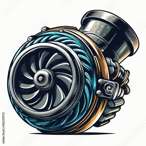 Cool car turbo vector image