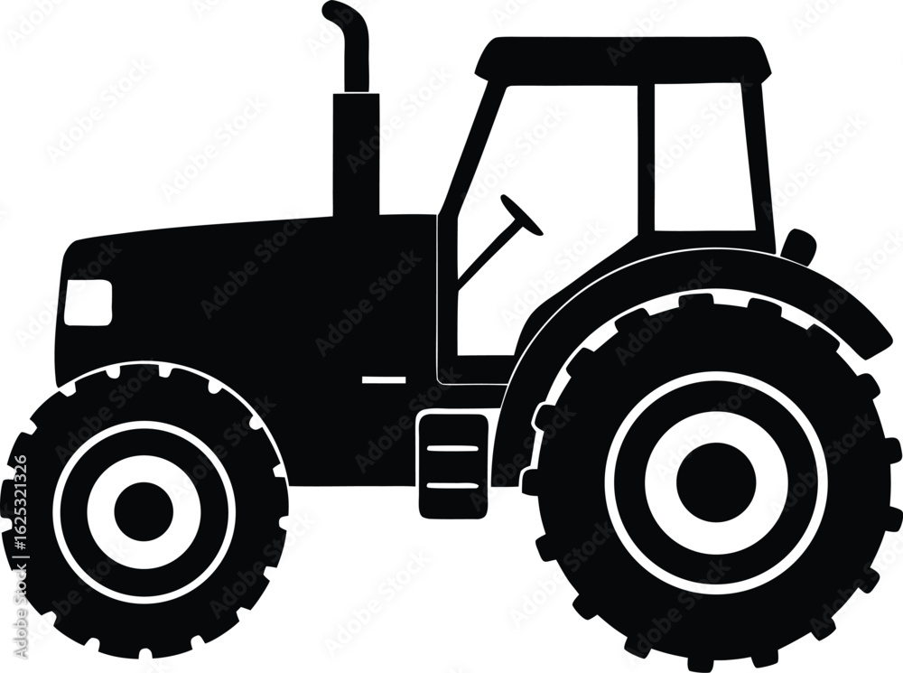 Obraz premium Tractor Silhouette Icon