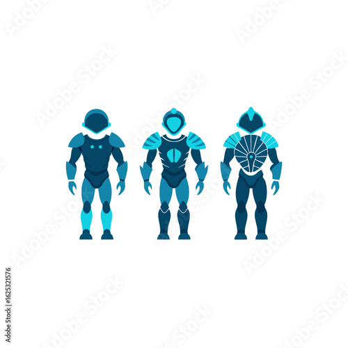  different biomechanical shell armor set
