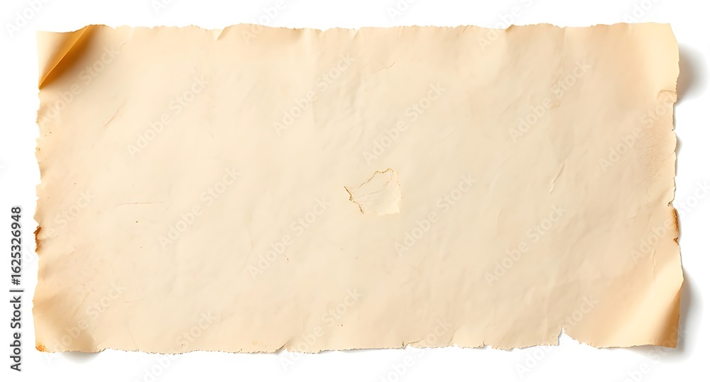 Obraz premium Aged parchment paper texture isolated on white background isolated on transparent background