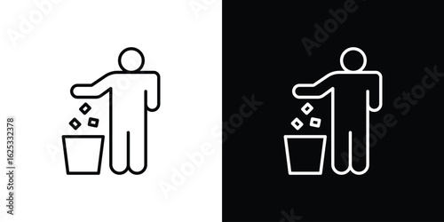 Waste Bin icon symbol template for graphic and web design collection logo vector illustration