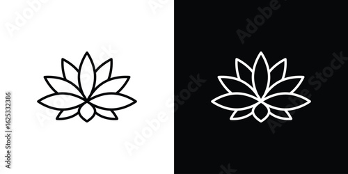 Water lily icon symbol template for graphic and web design collection logo vector illustration