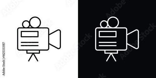 TV camera icon symbol template for graphic and web design collection logo vector illustration