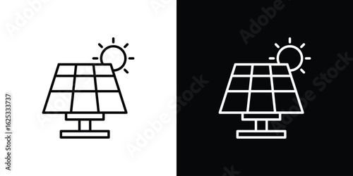 Solar energy icon symbol template for graphic and web design collection logo vector illustration