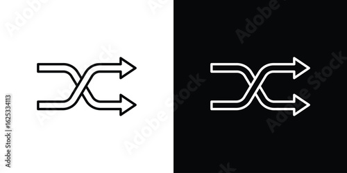 Shuffle arrow icon symbol template for graphic and web design collection logo vector illustration