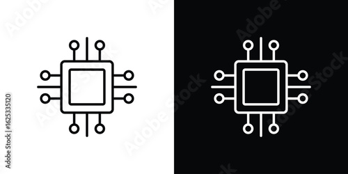 Processor icon symbol template for graphic and web design collection logo vector illustration