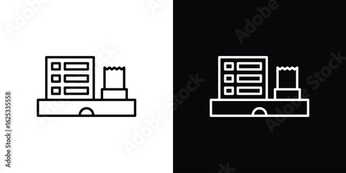 POS system icon symbol template for graphic and web design collection logo vector illustration