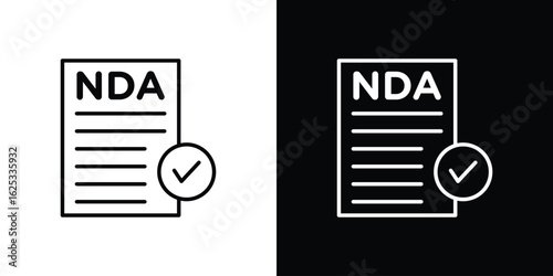 NDA icon symbol template for graphic and web design collection logo vector illustration