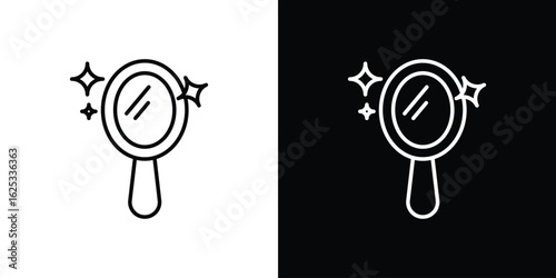 Makeup mirror icon symbol template for graphic and web design collection logo vector illustration
