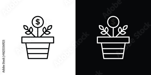 Investment tree icon symbol template for graphic and web design collection logo vector illustration