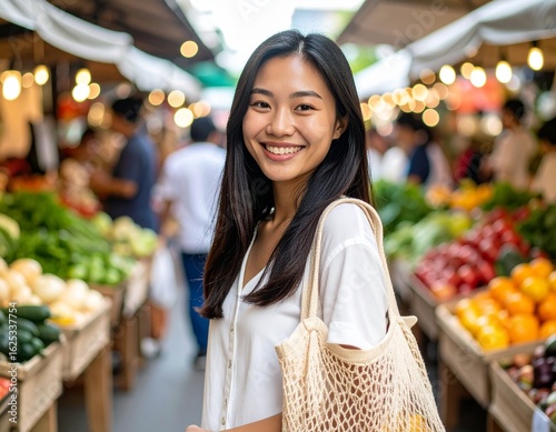 Eco-Friendly Grocery Shopping with Reusable Bags