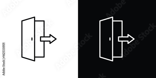 Exit icon symbol template for graphic and web design collection logo vector illustration