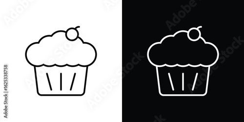 Cupcake icon symbol template for graphic and web design collection logo vector illustration