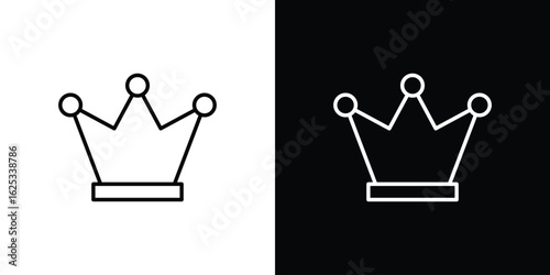 Crown icon sign symbol and flat style for app, web and digital design.