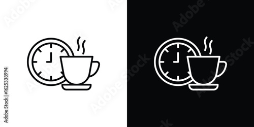 Coffee time icon symbol template for graphic and web design collection logo vector illustration