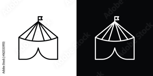 Circus tent icon symbol template for graphic and web design collection logo vector illustration
