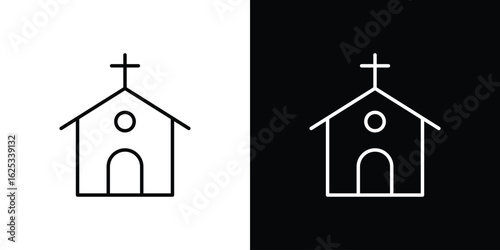 Church icon symbol template for graphic and web design collection logo vector illustration