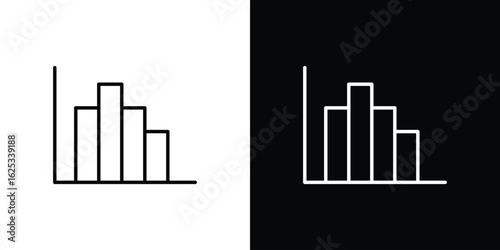 Chart histogram icon symbol template for graphic and web design collection logo vector illustration