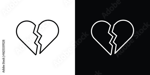 Broken heart icon symbol template for graphic and web design collection logo vector illustration