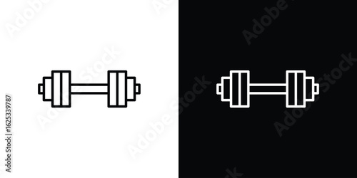 Barbell icon symbol template for graphic and web design collection logo vector illustration