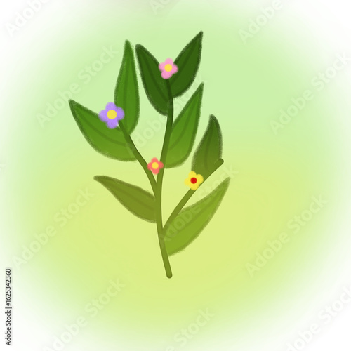 green leaves